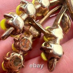 CROWN TRIFARI Alfred Philippe Yellow Forget Me Not Floral Bracelet & Pendant HTF
