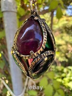 CROWN TRIFARI Multi-Color Glass Renaissance Necklace & Bracelet Alfred Philippe