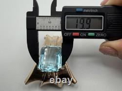CROWN TRIFARI STERLING SILVER Alfred Philippe Large Blue Glass Retro Fur Clip