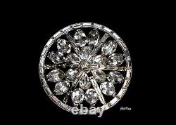 Collectible Alfred Philippe Crown Trifari Diamante Brooch Pin Pat Pend