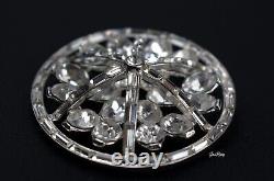 Collectible Alfred Philippe Crown Trifari Diamante Brooch Pin Pat Pend