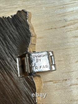 Copyright By Crown TRIFARI SET Alfred Philippe Brutalist Ruffle Leaf Rustic