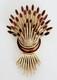 Crown TRIFARI Alfred Philippe Brown Enamel Spikelets Flowers Gold Tone Brooch