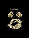 Crown TRIFARI Alfred Philippe ENCHANTED GARDEN Pearl Brooch Earrings Pat Pend