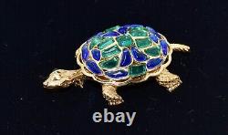 Crown TRIFARI'Alfred Philippe' Jewels of India Mosaic Glass Turtle Brooch