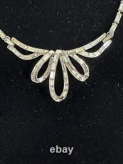 Crown TRIFARI Alfred Philippe Place Vendome Baguette Rhinestone Necklace Set Crown TRIFARI Alfred Philippe Place Vendome Baguette Rhinestone Necklace Set