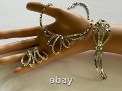 Crown TRIFARI Alfred Philippe Place Vendome Baguette Rhinestone Necklace Set