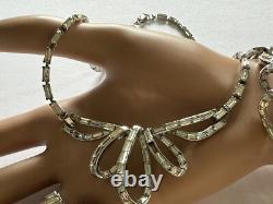 Crown TRIFARI Alfred Philippe Place Vendome Baguette Rhinestone Necklace Set