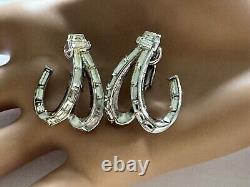 Crown TRIFARI Alfred Philippe Place Vendome Baguette Rhinestone Necklace Set