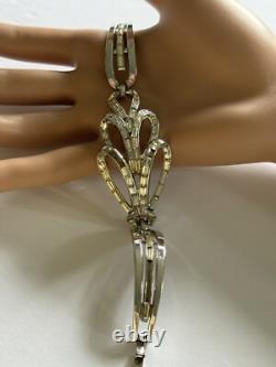 Crown TRIFARI Alfred Philippe Place Vendome Baguette Rhinestone Necklace Set