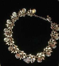 Crown TRIFARI Alfred Philippe White Milk Glass Fruit Salad Necklace 1950 Signed