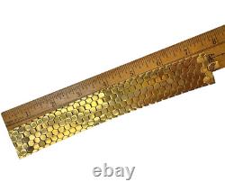 Crown Trifari 1945 Alfred Philippe Gold Tn Metal Honeycomb Thick Large Bracelet Crown Trifari 1945 Alfred Philippe Gold Tn Metal Honeycomb Thick Large Bracelet