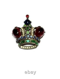 Crown Trifari Alfred PhilippeCrown Pin Brooch Sterling Silver Pat #137542 Mint