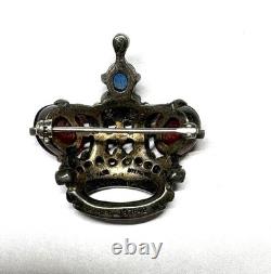 Crown Trifari Alfred PhilippeCrown Pin Brooch Sterling Silver Pat #137542 Mint