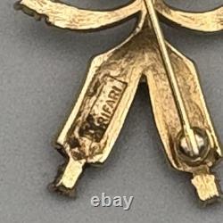 Crown Trifari Alfred Philippe 1940's Hans Katrinka Brooch Person Vermeil