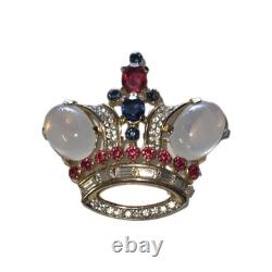 Crown Trifari Alfred Philippe 1940s Crown Brooch pat 137542