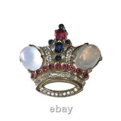 Crown Trifari Alfred Philippe 1940s Crown Brooch pat 137542