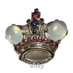 Crown Trifari Alfred Philippe 1940s Crown Brooch pat 137542