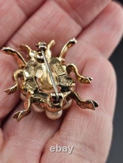 Crown Trifari Alfred Philippe 1952 Park Avenue Zoo Ladybug Brooch Book Pc 0102