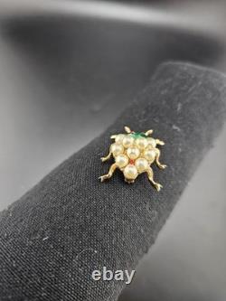 Crown Trifari Alfred Philippe 1952 Park Avenue Zoo Ladybug Brooch Book Pc 0102