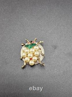 Crown Trifari Alfred Philippe 1952 Park Avenue Zoo Ladybug Brooch Book Pc 0102