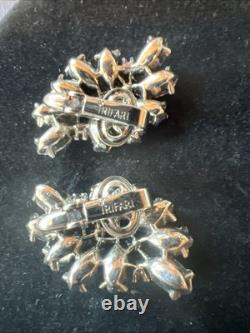 Crown Trifari Alfred Philippe 1961 Purple Rhinestone Brooch & Earring Set