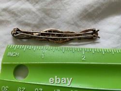 Crown Trifari Alfred Philippe 925 sterling silver gp red white crystal hair pin