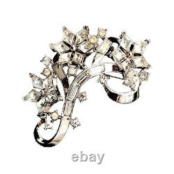 Crown Trifari Alfred Philippe Brooch Pin Twinkle'52 Diamante Trifarium Rare VTG