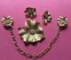 Crown Trifari Alfred Philippe Bug Pin+Clip+Sweater guard Brushed Gold set FREE H