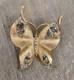 Crown Trifari Alfred Philippe Butterfly Rhinestone Brooch Pin Gold Tone Vintage