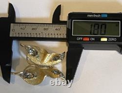 Crown Trifari Alfred Philippe Butterfly Rhinestone Brooch Pin Gold Tone Vintage