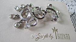 Crown Trifari Alfred Philippe Chandelier Crystal Brooch USA