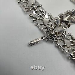 Crown Trifari Alfred Philippe Choker Necklace Bracelet Set Floral Enamel Vintage