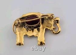 Crown Trifari Alfred Philippe Elephant Brooch Jewels Of India Moghul