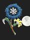 Crown Trifari Alfred Philippe Enameled Figural Flowers Gorgeous Fur Pin Brooch