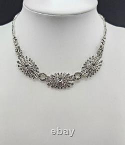 Crown Trifari Alfred Philippe Era Rhinestone Necklace Vintage Designer 1216