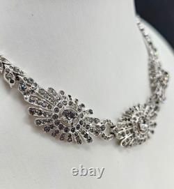 Crown Trifari Alfred Philippe Era Rhinestone Necklace Vintage Designer 1216