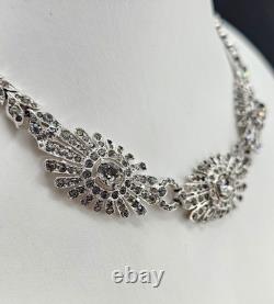 Crown Trifari Alfred Philippe Era Rhinestone Necklace Vintage Designer 1216
