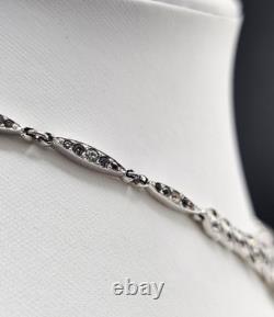 Crown Trifari Alfred Philippe Era Rhinestone Necklace Vintage Designer 1216