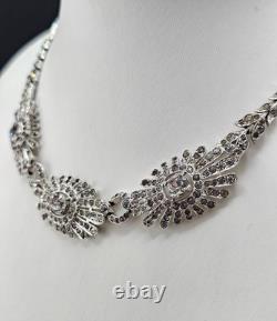 Crown Trifari Alfred Philippe Era Rhinestone Necklace Vintage Designer 1216