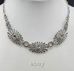 Crown Trifari Alfred Philippe Era Rhinestone Necklace Vintage Designer 1216