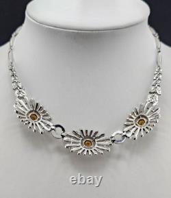 Crown Trifari Alfred Philippe Era Rhinestone Necklace Vintage Designer 1216
