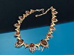 Crown Trifari Alfred Philippe Faux Topaz Grey Pearl'jewels Of India' Necklace