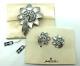 Crown Trifari Alfred Philippe Flower Shooting Star Crystals Earrings & Brooch