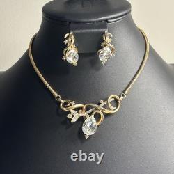 Crown Trifari Alfred Philippe Gem of India Choker Necklace & Earrings set