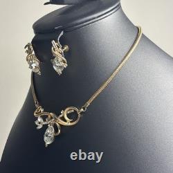 Crown Trifari Alfred Philippe Gem of India Choker Necklace & Earrings set