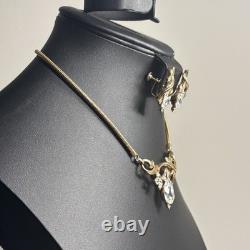 Crown Trifari Alfred Philippe Gem of India Choker Necklace & Earrings set
