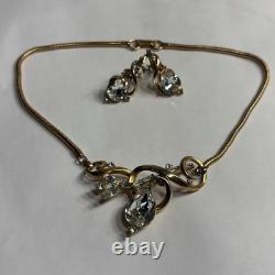 Crown Trifari Alfred Philippe Gem of India Choker Necklace & Earrings set