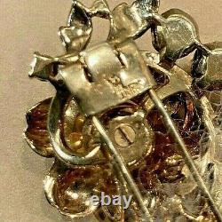 Crown Trifari Alfred Philippe Gold & Diamond Mint Fur Clip BIN