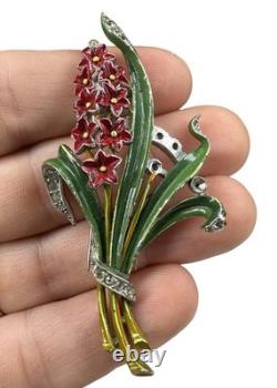 Crown Trifari Alfred Philippe Hyacinth Fur Clip For Restoration